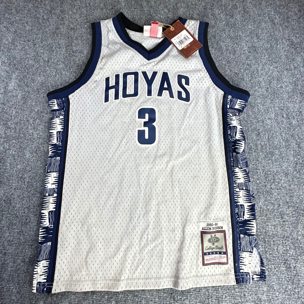 Mitchell & Ness Allen Iverson Georgetown Hoyas 1995-96 Jersey Youth L 14/16 Grey